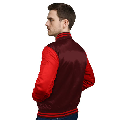 Red-Satin Sleeves & Satin Body