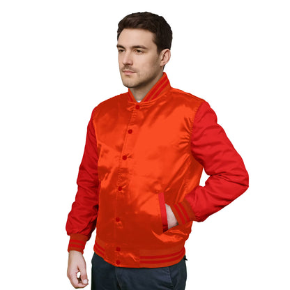 Red-Satin Sleeves & Satin Body