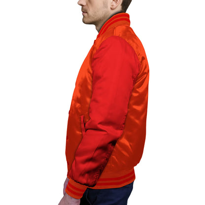 Red-Satin Sleeves & Satin Body