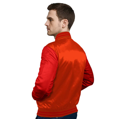 Red-Satin Sleeves & Satin Body