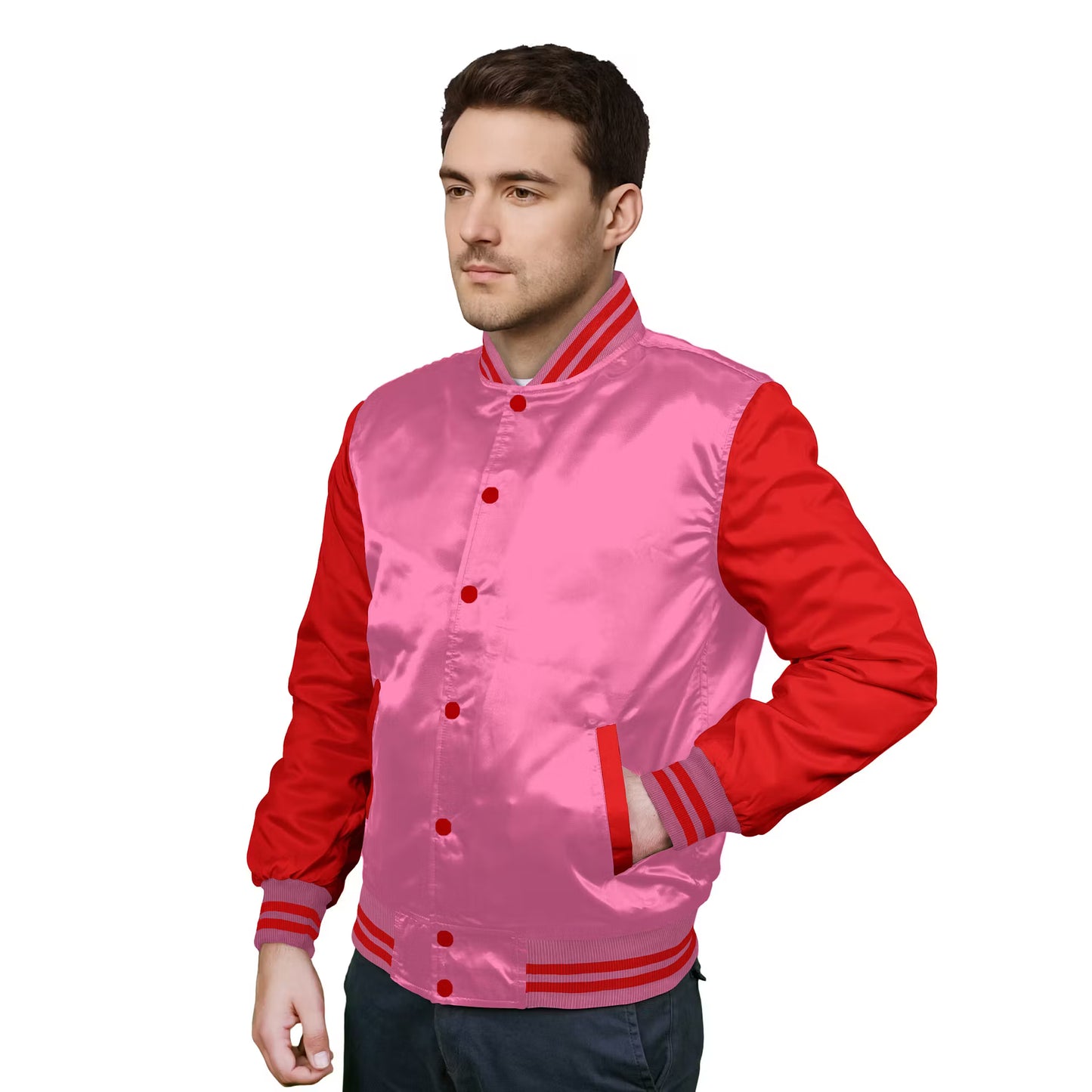 Red-Satin Sleeves & Satin Body