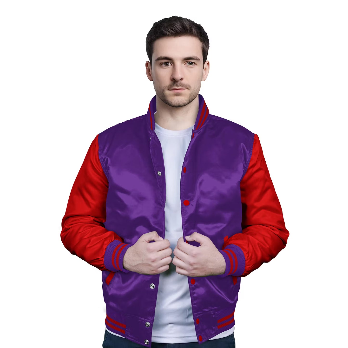 Red-Satin Sleeves & Satin Body