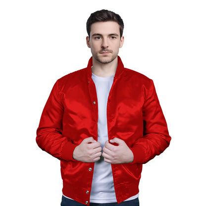 Red-Satin Sleeves & Satin Body