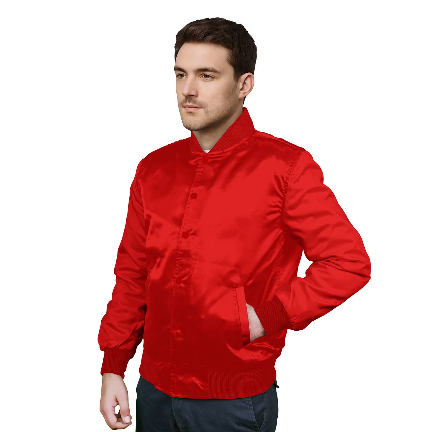 Red-Satin Sleeves & Satin Body