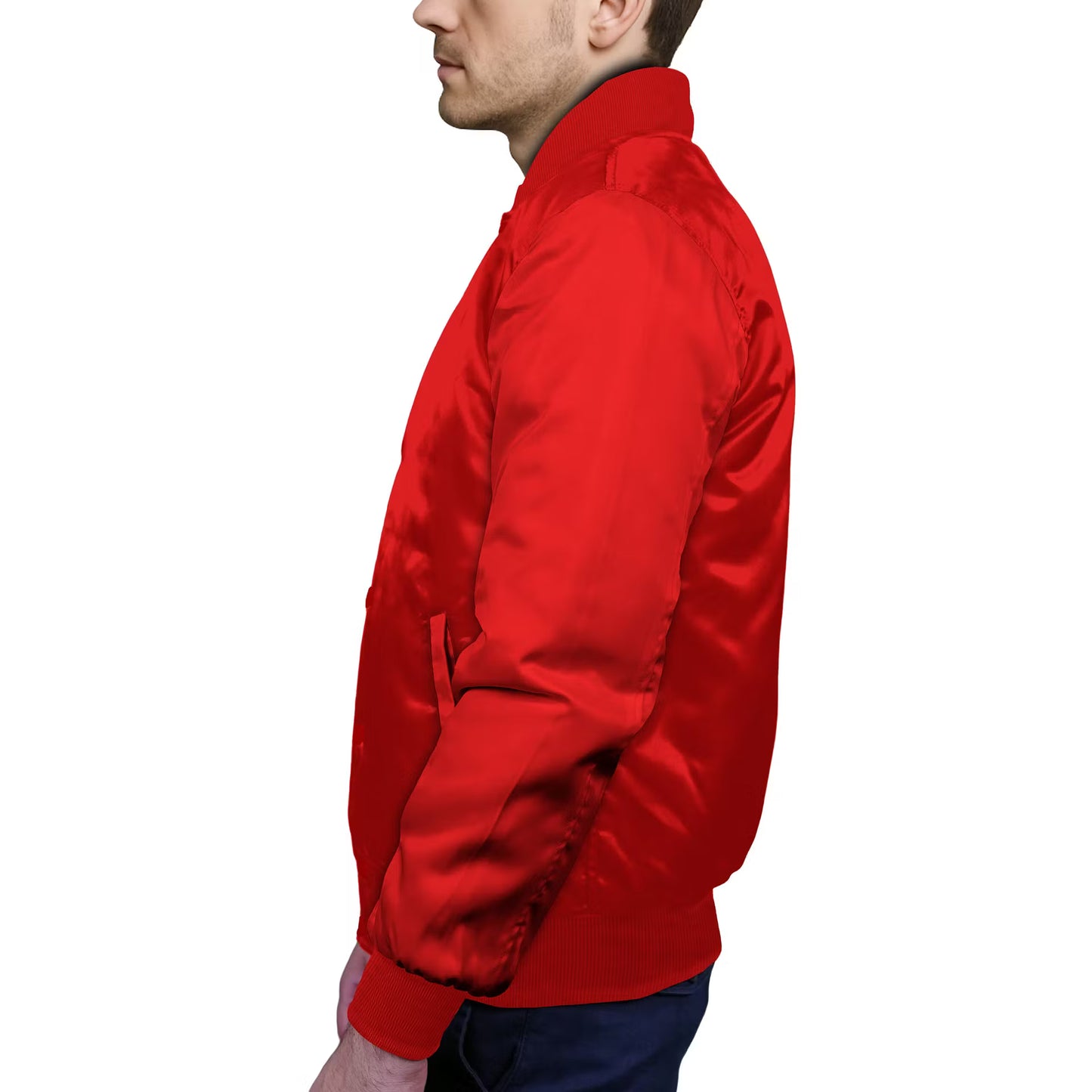 Red-Satin Sleeves & Satin Body