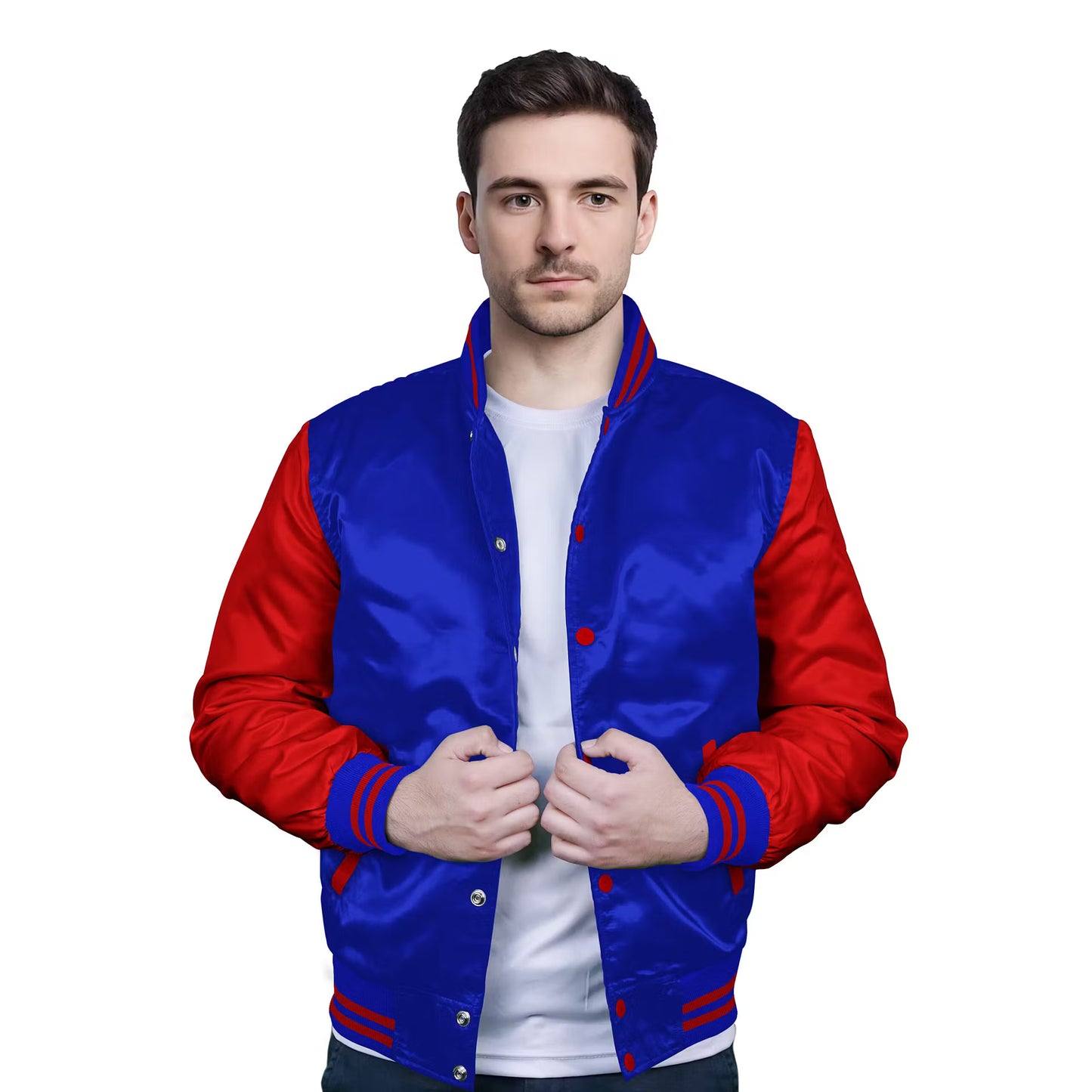 Red-Satin Sleeves & Satin Body