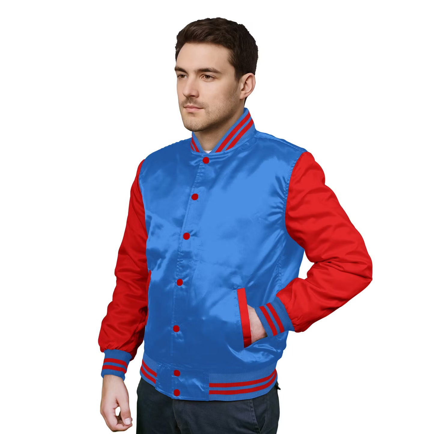 Red-Satin Sleeves & Satin Body