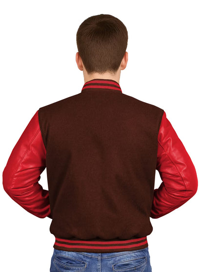 Red-Leather Sleeves & Wool Body