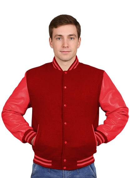 Red-Leather Sleeves & Wool Body