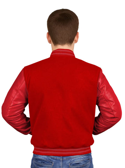 Red-Leather Sleeves & Wool Body