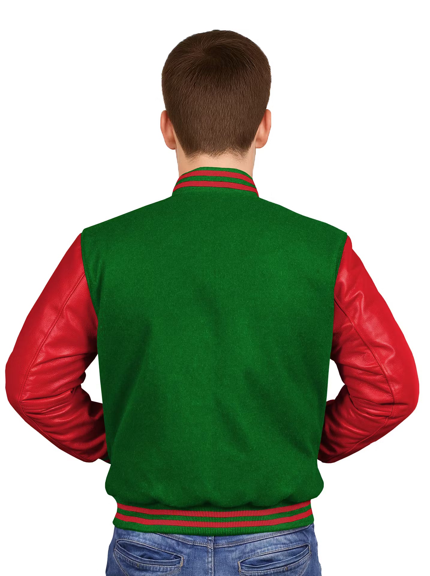 Red-Leather Sleeves & Wool Body