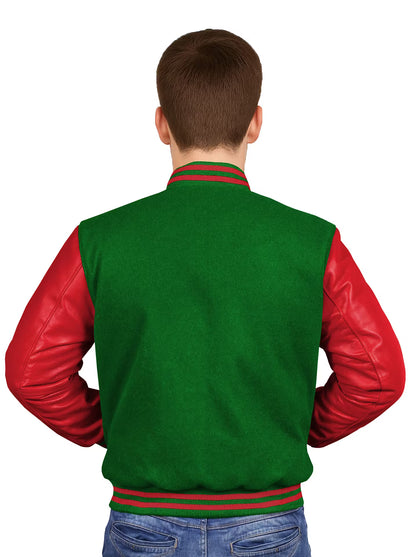 Red-Leather Sleeves & Wool Body