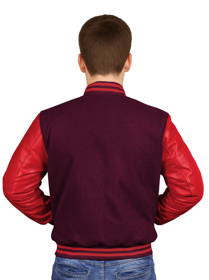 Red-Leather Sleeves & Wool Body