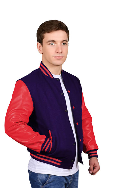 Red-Leather Sleeves & Wool Body