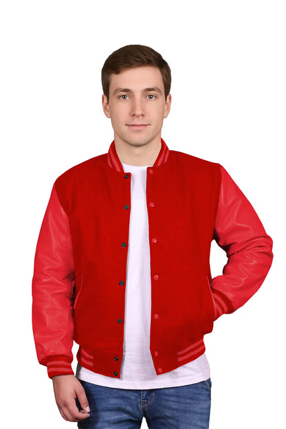 Red-Leather Sleeves & Wool Body