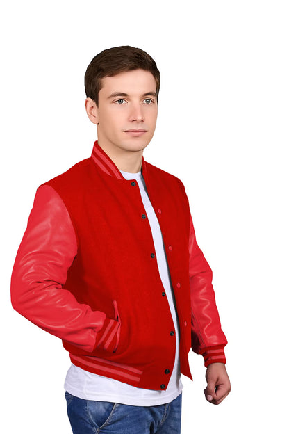 Red-Leather Sleeves & Wool Body