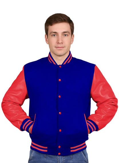 Red-Leather Sleeves & Wool Body