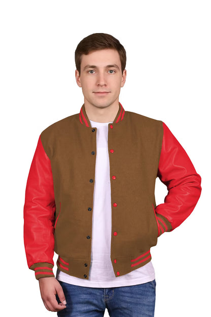 Red-Leather Sleeves & Wool Body