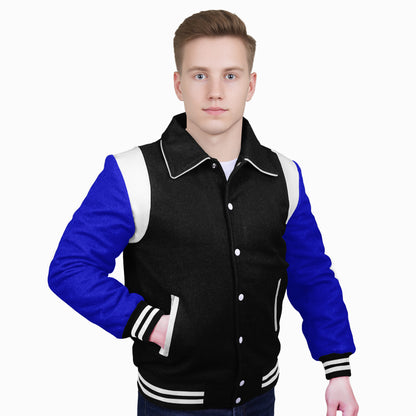 Royal Blue-Wool Sleeves & Wool Body (Retro)