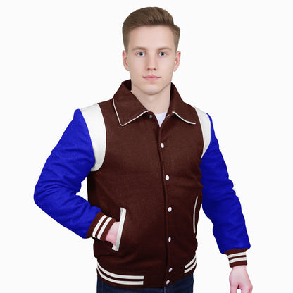 Royal Blue-Wool Sleeves & Wool Body (Retro)