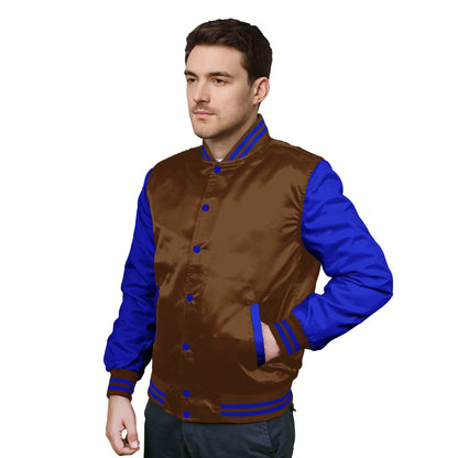 Royal Blue-Satin Sleeves & Satin Body