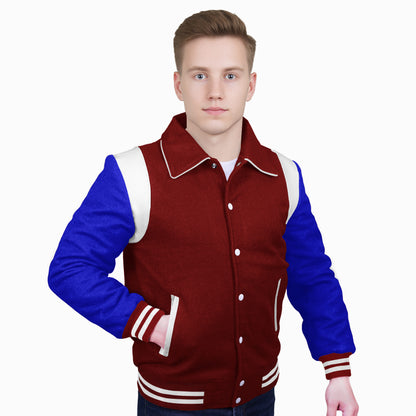 Royal Blue-Wool Sleeves & Wool Body (Retro)