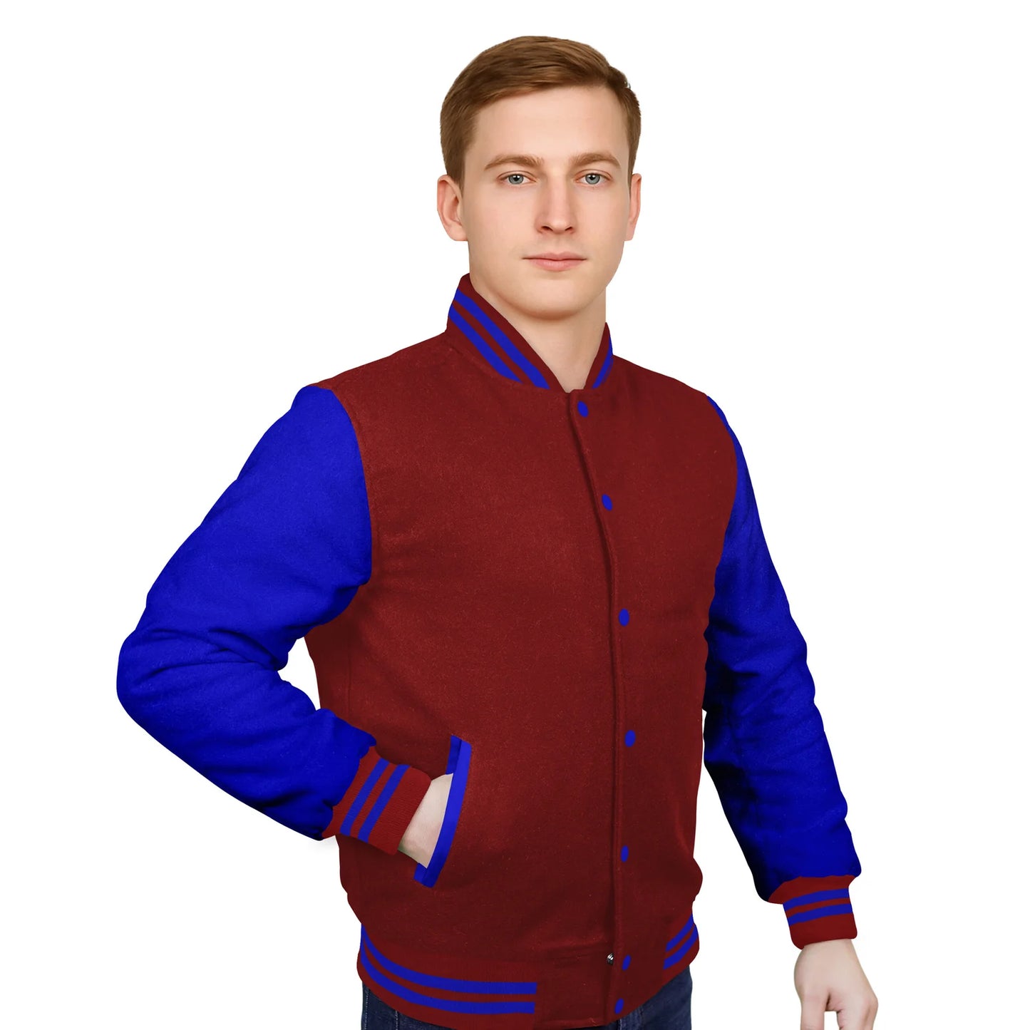 Royal Blue-Wool Sleeves & Wool Body