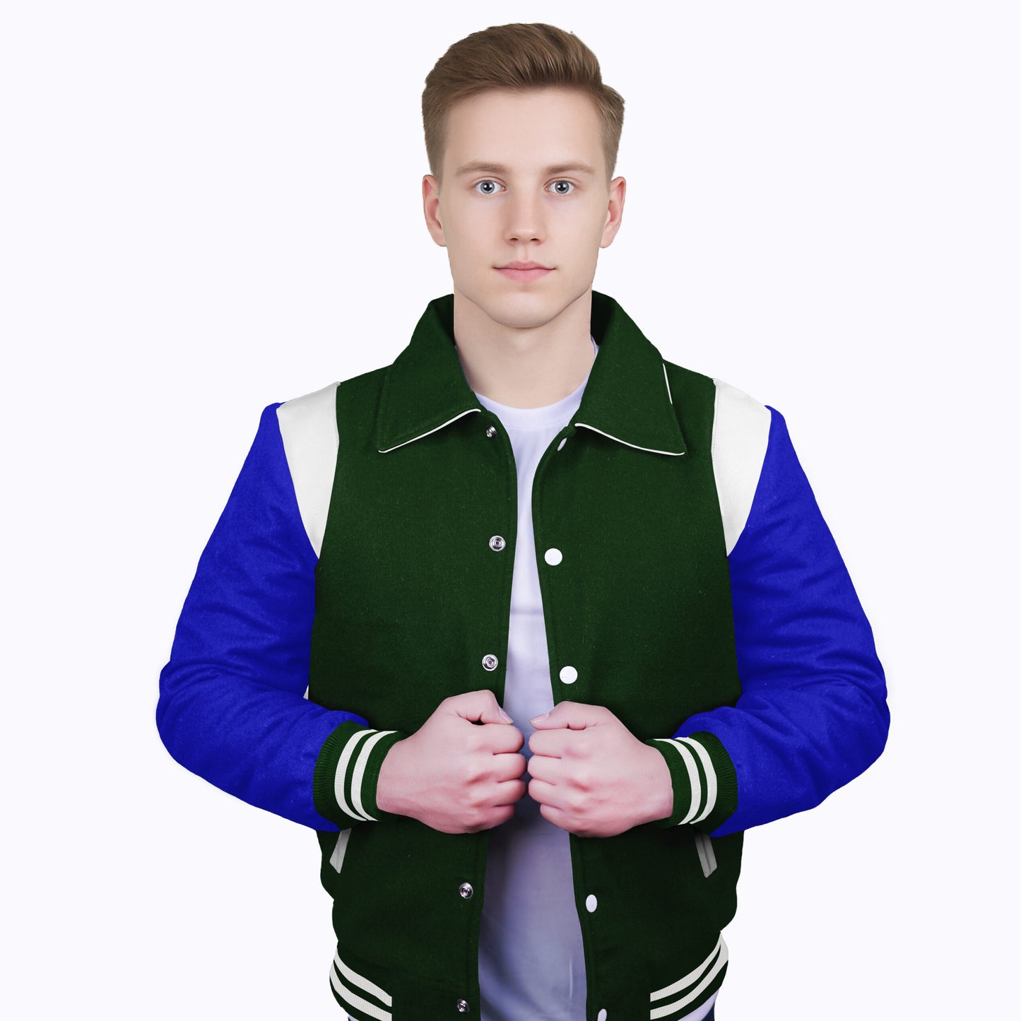 Royal Blue-Wool Sleeves & Wool Body (Retro)