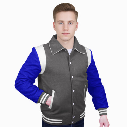 Royal Blue-Wool Sleeves & Wool Body (Retro)