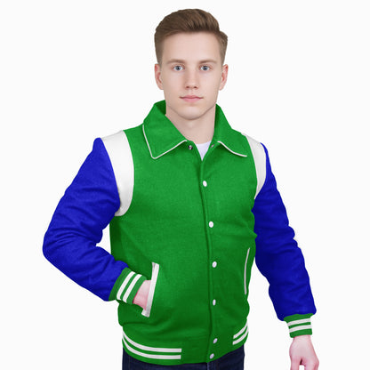 Royal Blue-Wool Sleeves & Wool Body (Retro)