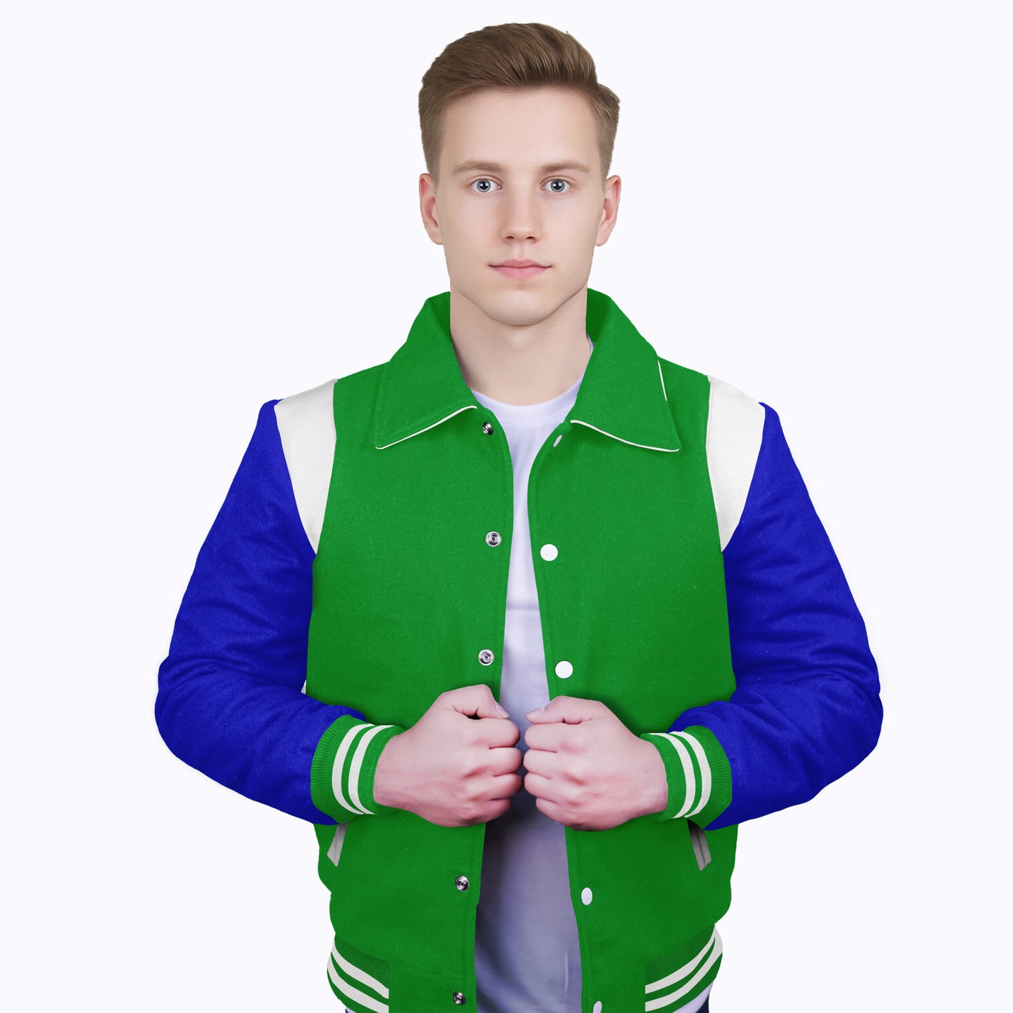 Royal Blue-Wool Sleeves & Wool Body (Retro)