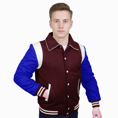 Royal Blue-Wool Sleeves & Wool Body (Retro)