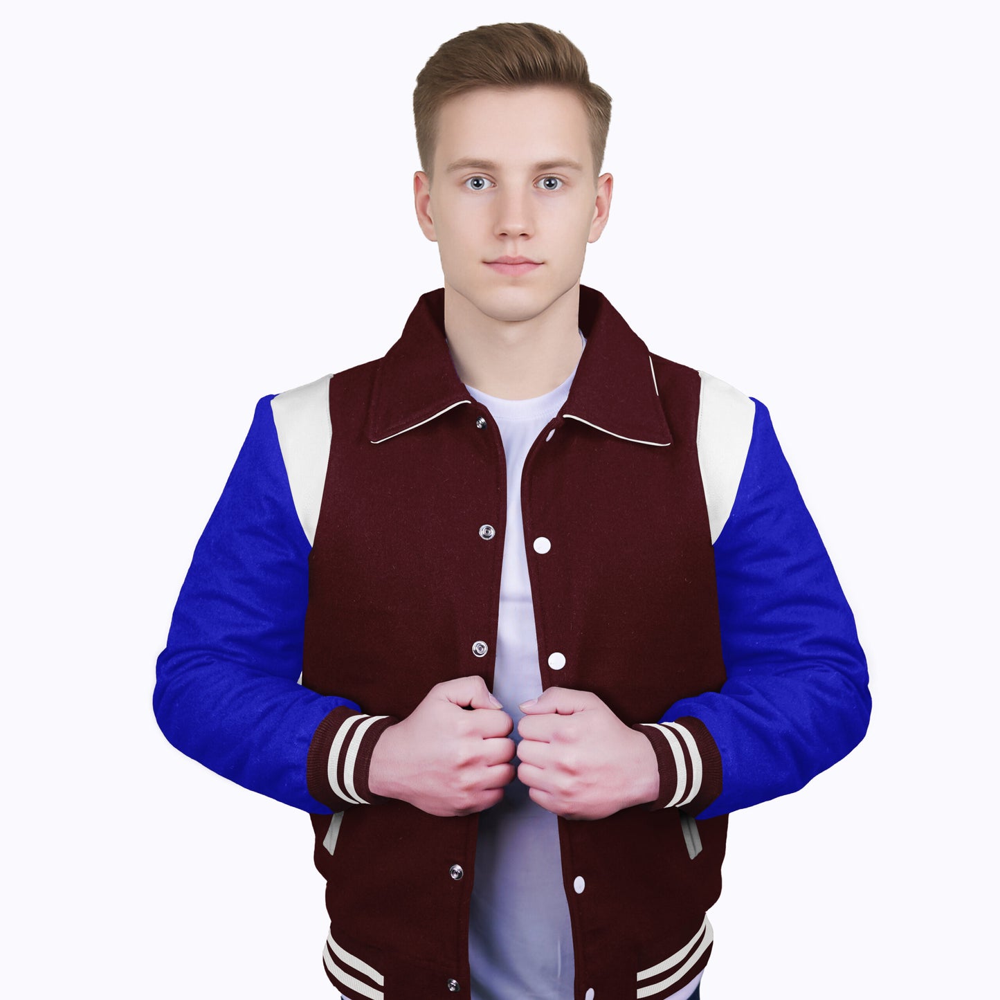 Royal Blue-Wool Sleeves & Wool Body (Retro)