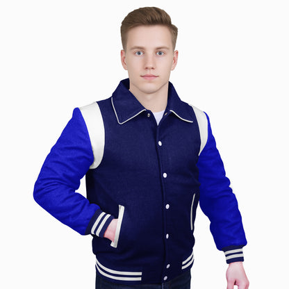 Royal Blue-Wool Sleeves & Wool Body (Retro)