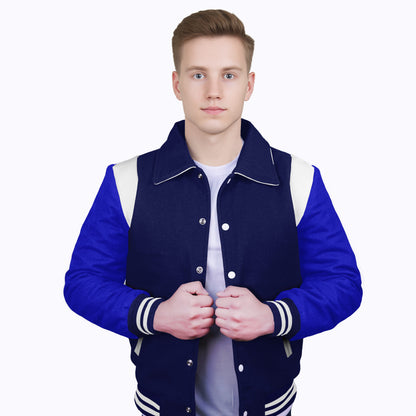 Royal Blue-Wool Sleeves & Wool Body (Retro)