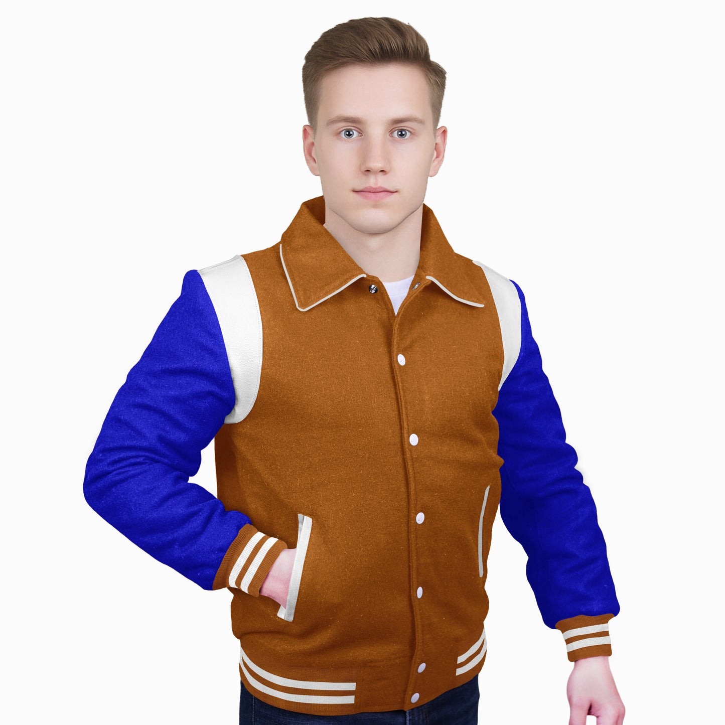 Royal Blue-Wool Sleeves & Wool Body (Retro)