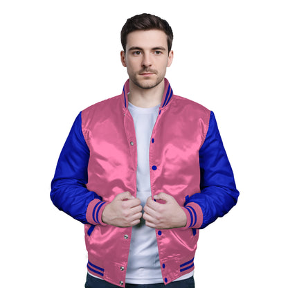 Royal Blue-Satin Sleeves & Satin Body