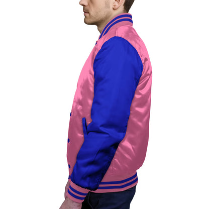 Royal Blue-Satin Sleeves & Satin Body