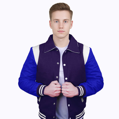 Royal Blue-Wool Sleeves & Wool Body (Retro)