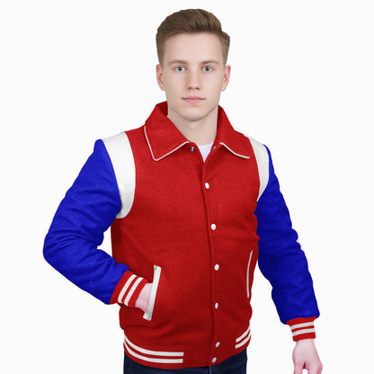 Royal Blue-Wool Sleeves & Wool Body (Retro)