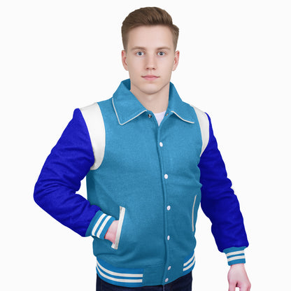 Royal Blue-Wool Sleeves & Wool Body (Retro)