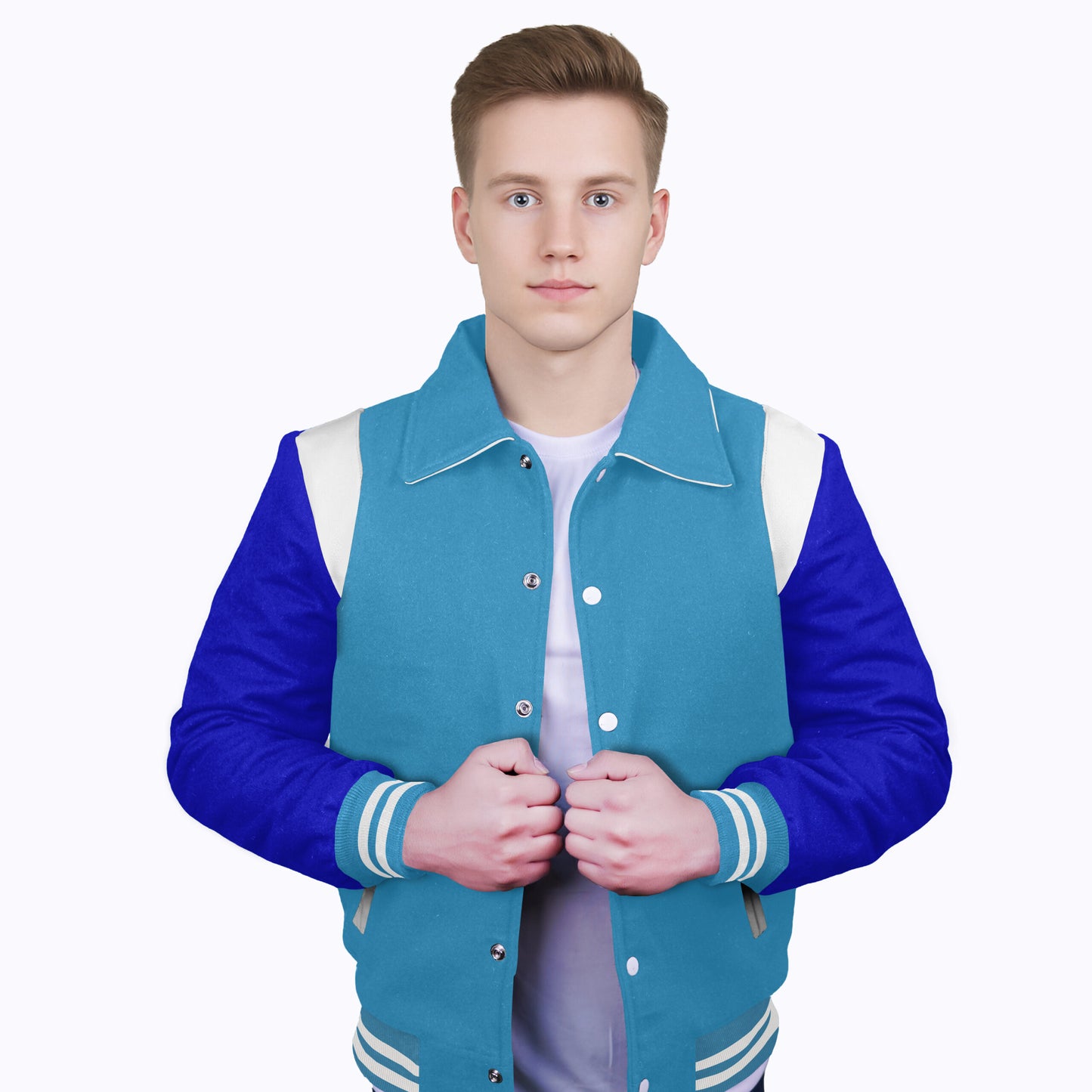 Royal Blue-Wool Sleeves & Wool Body (Retro)