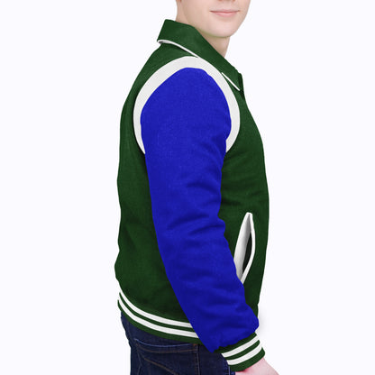 Royal Blue-Wool Sleeves & Wool Body (Retro)