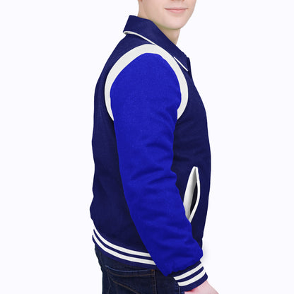 Royal Blue-Wool Sleeves & Wool Body (Retro)