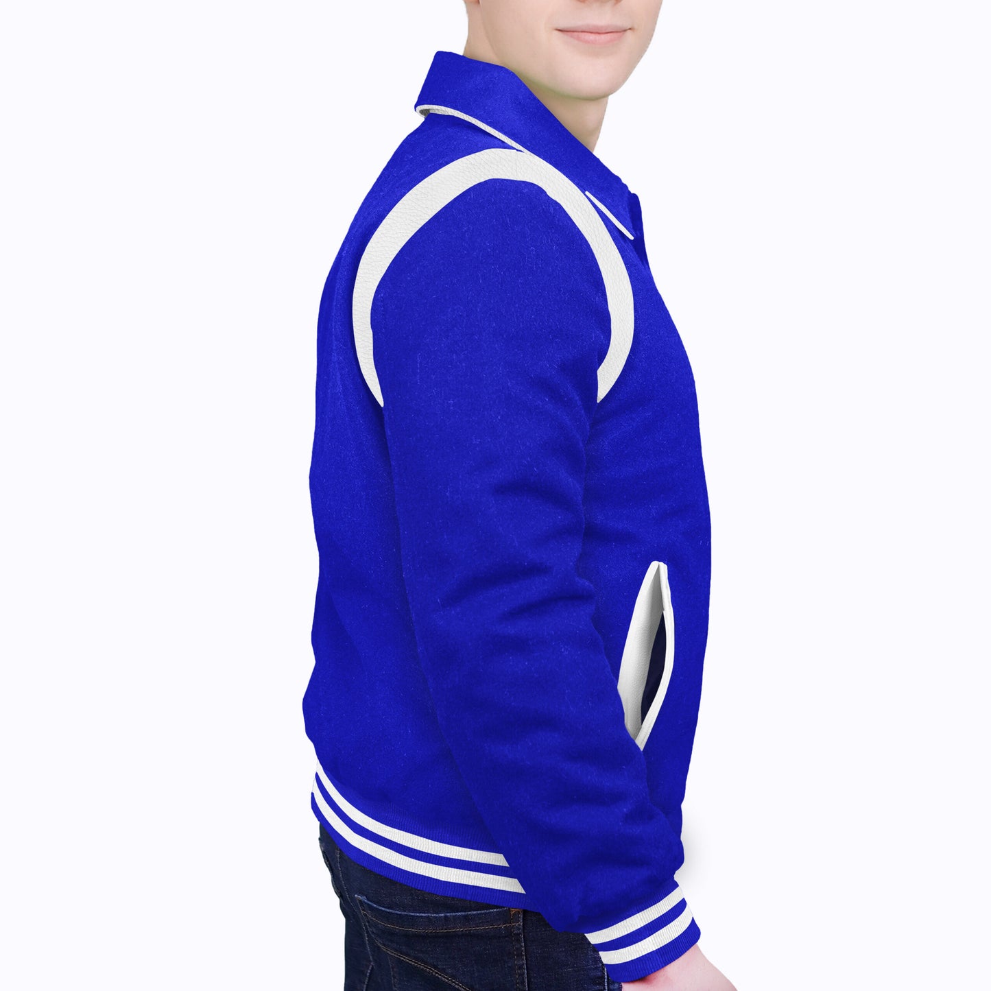 Royal Blue-Wool Sleeves & Wool Body (Retro)