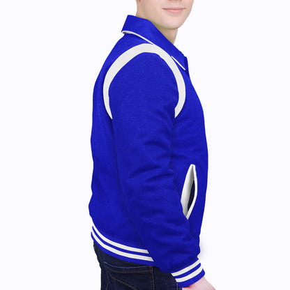 Royal Blue-Wool Sleeves & Wool Body (Retro)