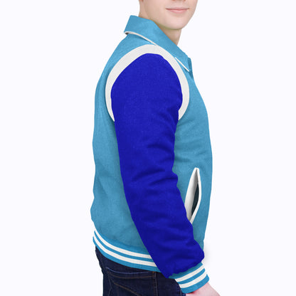 Royal Blue-Wool Sleeves & Wool Body (Retro)