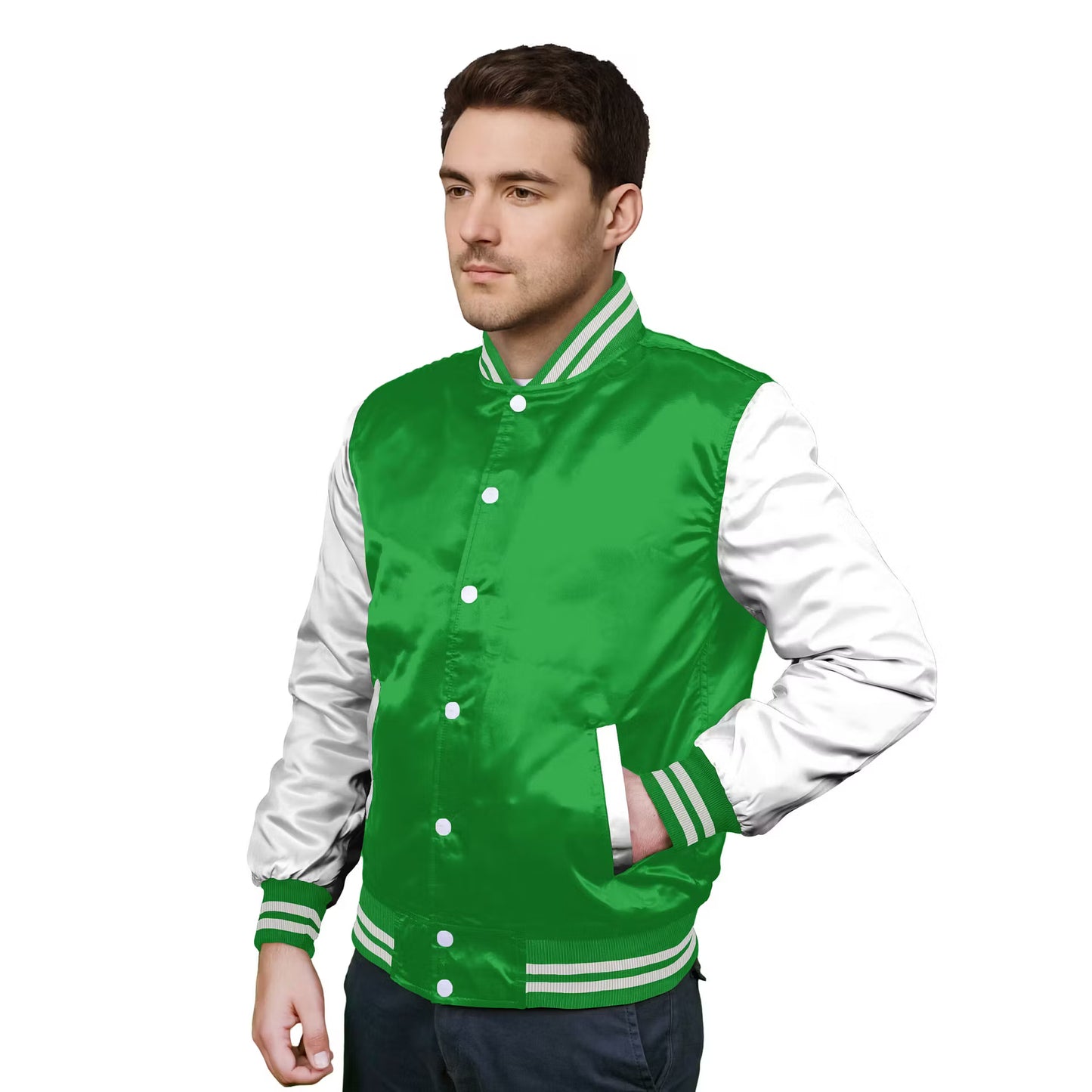 White-Satin Sleeves & Satin Body