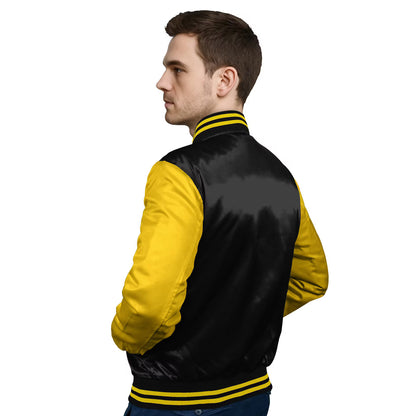 Yellow-Satin Sleeves & Satin Body