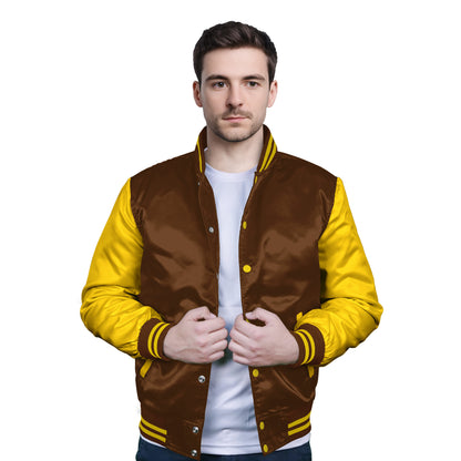 Yellow-Satin Sleeves & Satin Body